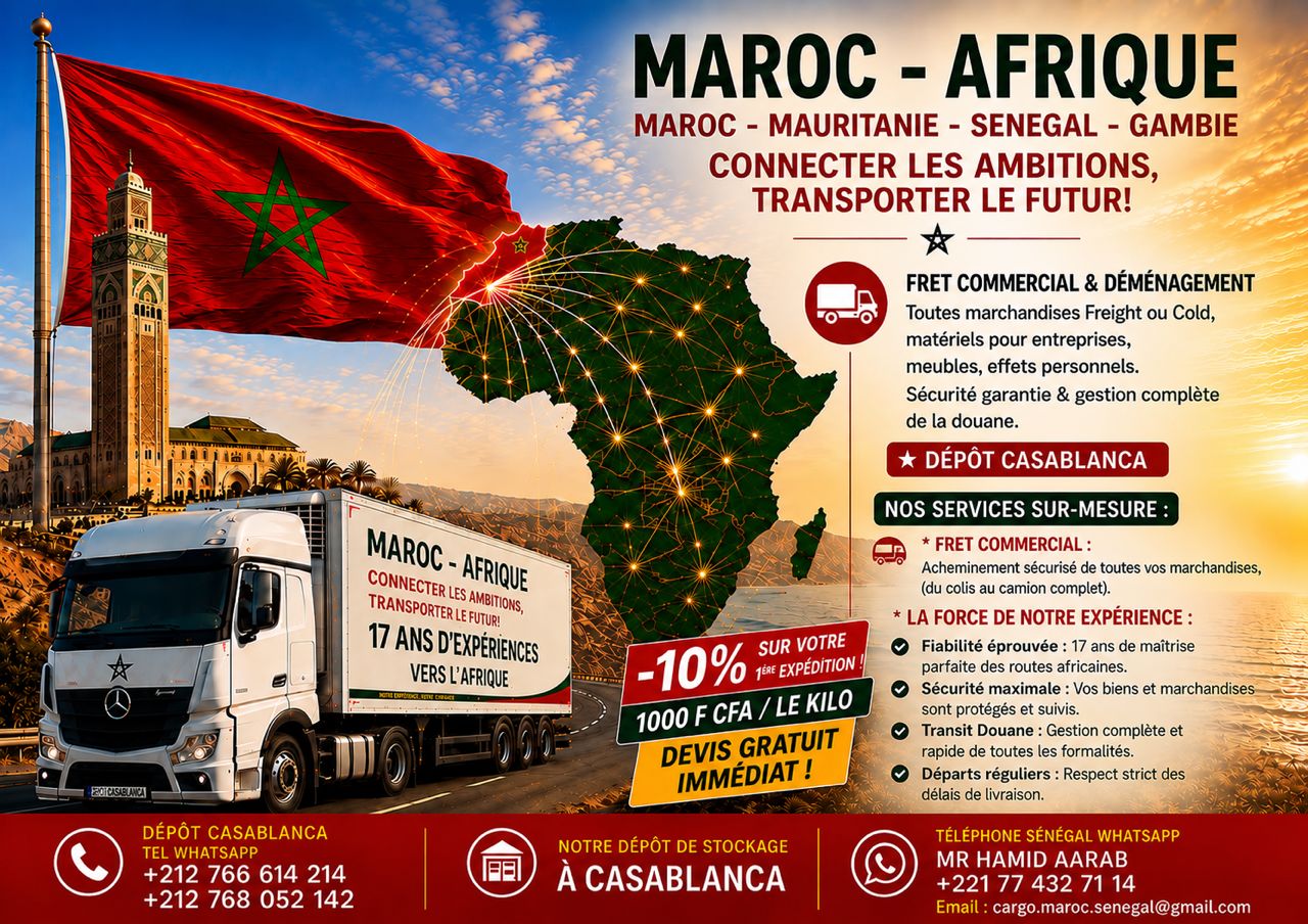 TRANSPORT Marchandises MAROC/ SENEGAL